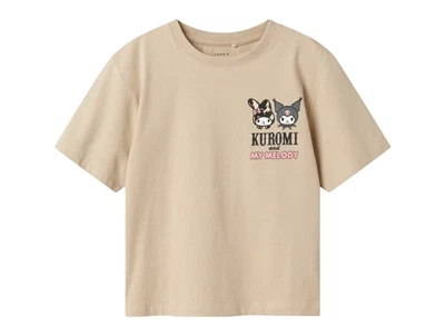 Name It t-shirt i beige nuance med Kuromi og My Melody print