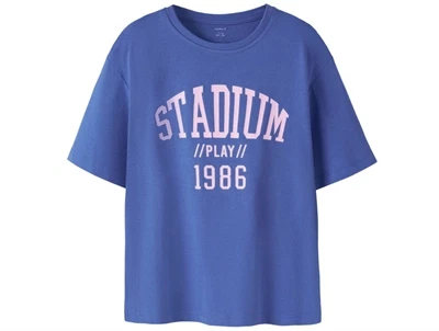 Name It t-shirt amparo blue med stadium print