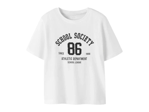 Name It t-shirt bright white med school print