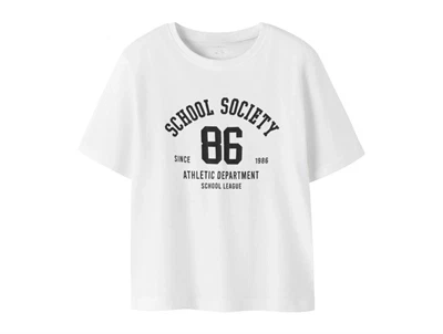 Name It t-shirt bright white med school print