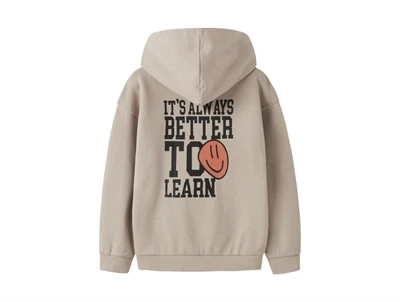 Name It hoodie island fossil med smiley print