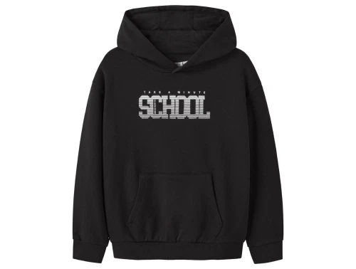 Name It hoodie sort med gummiprint