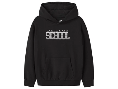 Name It hoodie sort med gummiprint