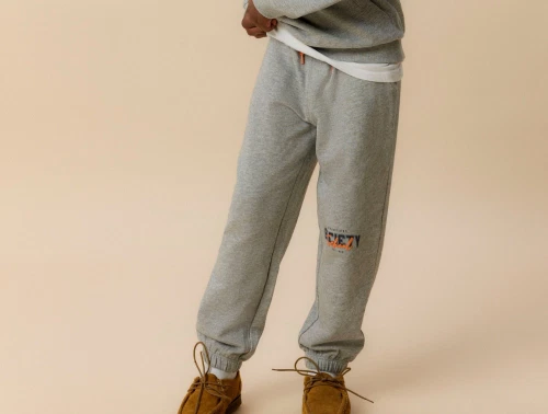 Name It sweatpants gråmeleret med tekstprint