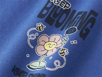 Name It sweatshirt detalje med print i blå