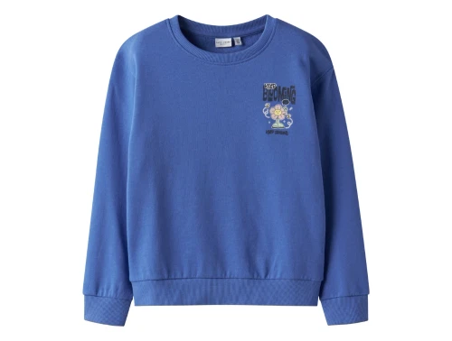 Name It sweatshirt i blå med blomster print foran