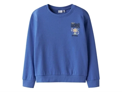 Name It sweatshirt i blå med blomster print foran