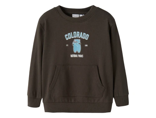 name it sweatshirt i brun nuance med colorado print
