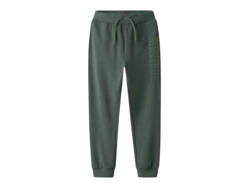 Name It sweatpants i grøn nuance set forfra