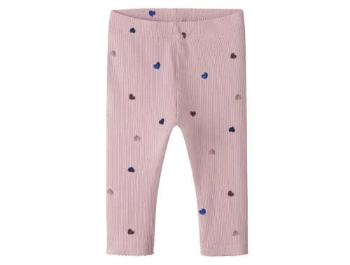 Name It leggings i lyserød nuance med små hjerter