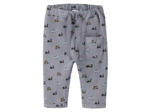 Name It bukser i grå nuance med små scootere