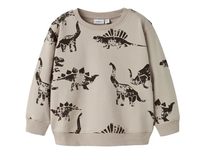 Name It MINI sweatshirt råhvid med dinosaurprint