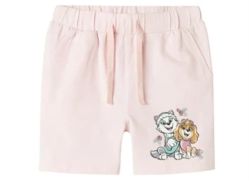 Lyserøde shorts fra Name It med Paw Patrol print foran