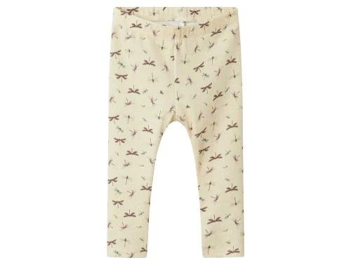 Name It leggings summer sand med guldsmedeprint forfra