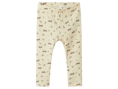 Name It leggings summer sand med guldsmedeprint forfra