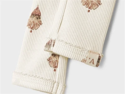 Lil\' Atelier BABY leggings i pastel parchment med klovneprint