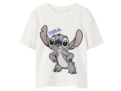 Name It t-shirt cloud dancer med Stitch print