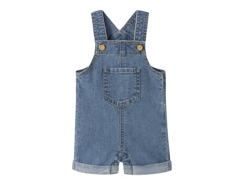 Name It denim overalls shorts i blå nuance med brystlomme