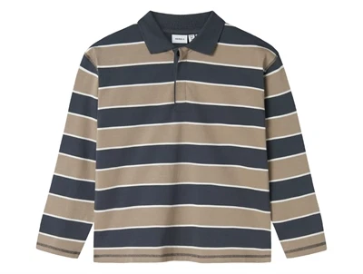 Name It stribet poloshirt roasted cashew set forfra