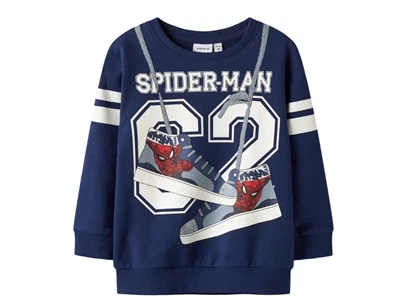 Name It MINI sweatshirt i blå nuance med Spiderman print