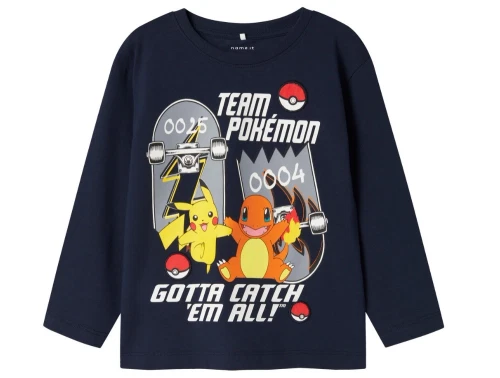 Name It MINI bluse navy med Pokémon print  