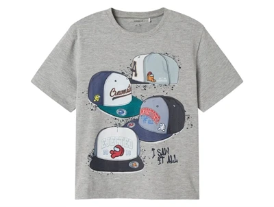 Name It t-shirt gråmeleret med Among Us print