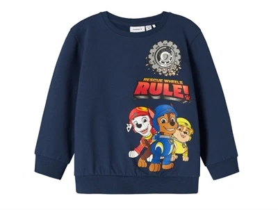 Name It MINI sweatshirt i mørkeblå nuance med Paw Patrol print