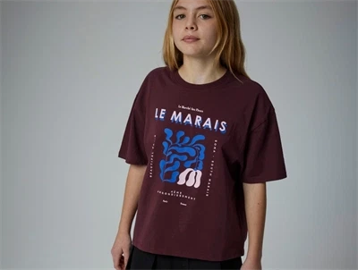 Pige iført Name It t-shirt sassafras med print