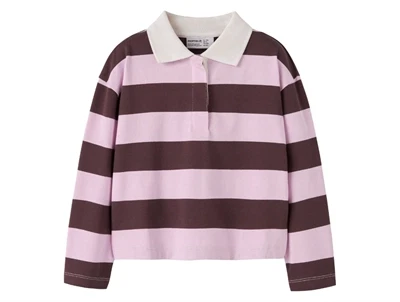Name It stribet poloshirt nosegay med lange ærmer
