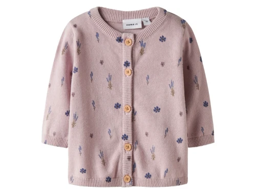Name It cardigan i lyserød nuance med små blomster