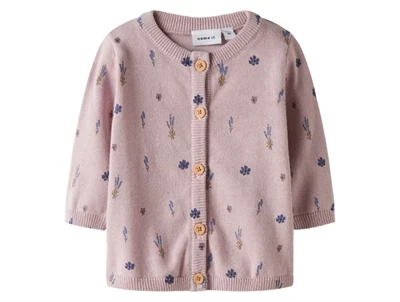 Name It cardigan i lyserød nuance med små blomster