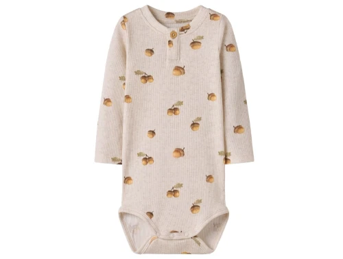 Name It body i beige nuance med agernprint