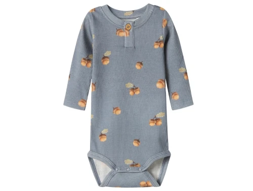 Name It body i blå nuance med agernprint