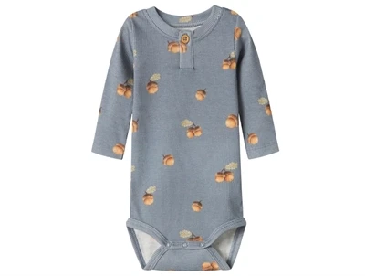 Name It body i blå nuance med agernprint