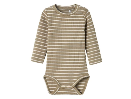 Name It body i brunlig nuance med hvide striber