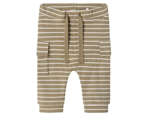 Name It bukser i beige nuance med hvide striber  