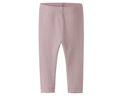 Name It leggings i lys lilla med hulmønster  