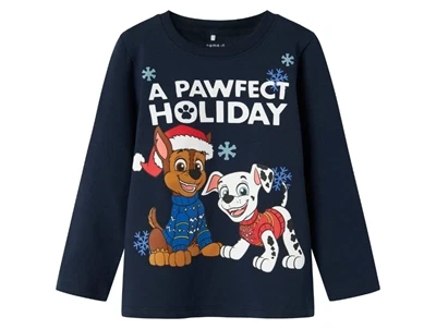 Name It Paw Patrol bluse navy blazer med julemotiv