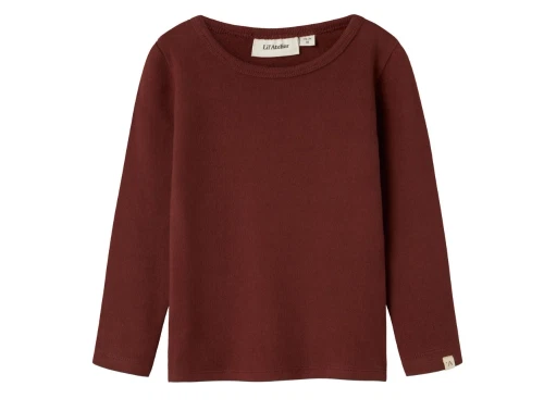 Lil\' Atelier MINI top i brun nuance med lange ærmer