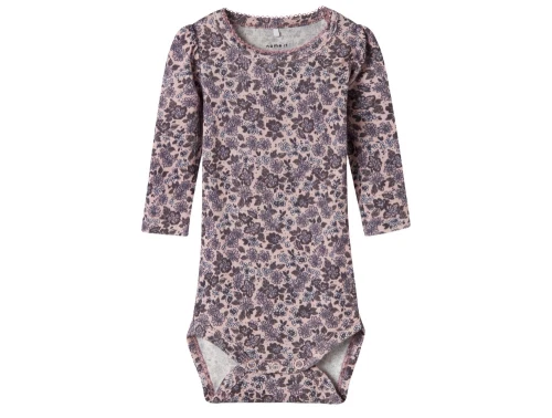 Name It body i lyserød nuance med blomsterprint