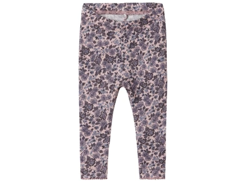 Name It leggings i lys lilla med blomsterprint  
