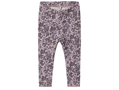 Name It leggings i lys lilla med blomsterprint  