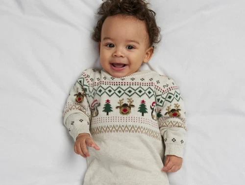 Name It strikdragt peyote melange med juleprint