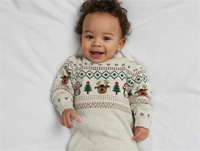 Name It strikdragt peyote melange med juleprint