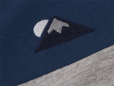 name it mini sweatshirt insignia blue med farveblok og broderi detalje