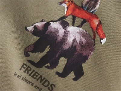 Name It MINI sweatshirt grå melange med dyreprint tæt på