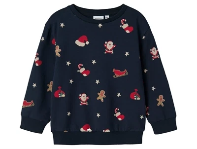 Name It sweatshirt navy blazer med juleprint