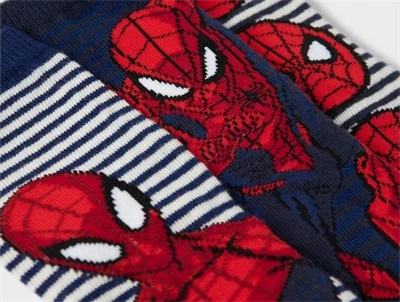 Name It MINI sokker i navy nuance med Spiderman motiv 3-pak
