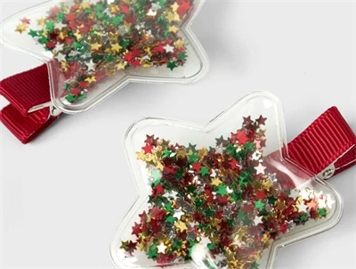 Name It 2-pack hårspænder i rød med stjerner