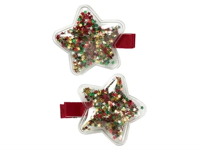 Name It hårspænde i rød med glitter stjerne